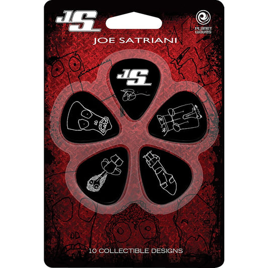 DAddario Joe Satriani Signature Guitar Picks 10-Pack Black Medium