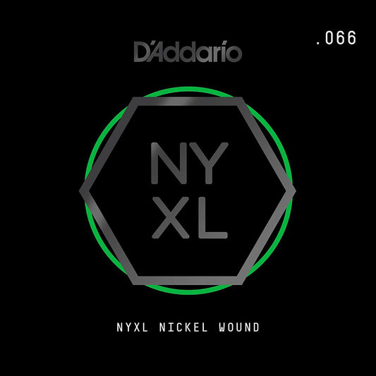 DAddario Nynw066 Nyxl Nickel Wound Electric Guitar Single String, .066
