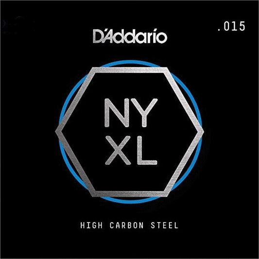 DAddario Nyxl Single Plain Carbon Steel Guitar String | .015
