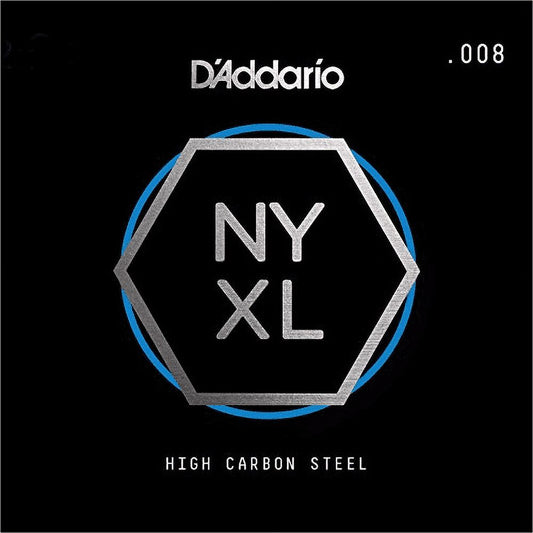 DAddario Nyxl Single Plain Carbon Steel Guitar String | .008