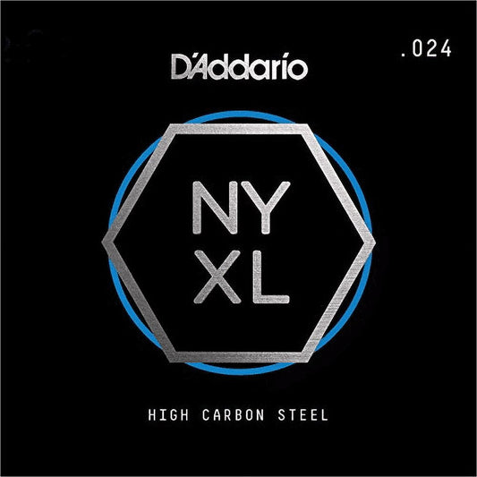 DAddario Nyxl Single Plain Carbon Steel Guitar String | .024