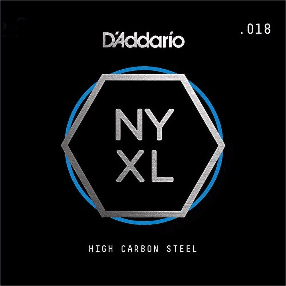 DAddario Nyxl Single Plain Carbon Steel Guitar String | .018
