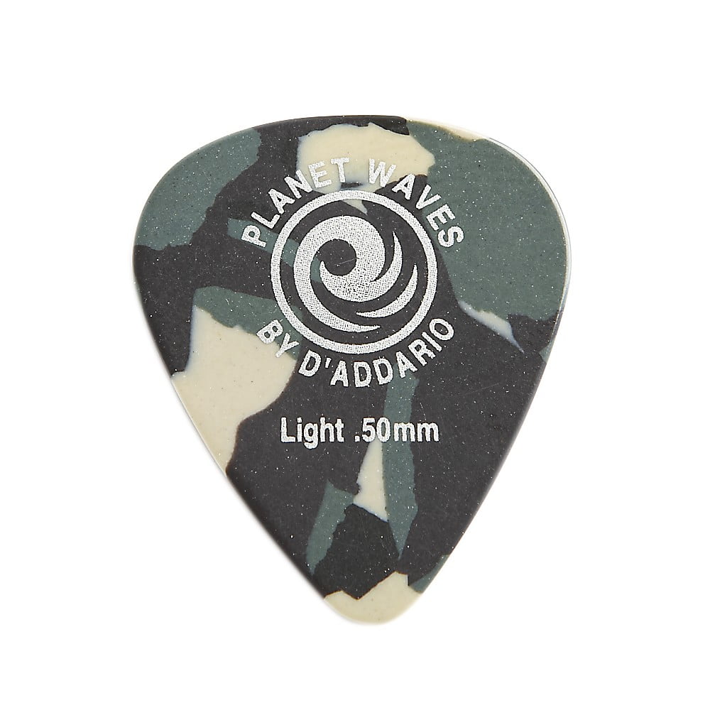 DAddario Planet Waves Camouflage Celluloid Guitar Picks Light 25 Pack