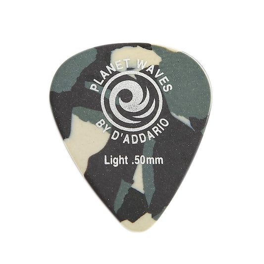 DAddario Planet Waves Camouflage Celluloid Guitar Picks Light 25 Pack