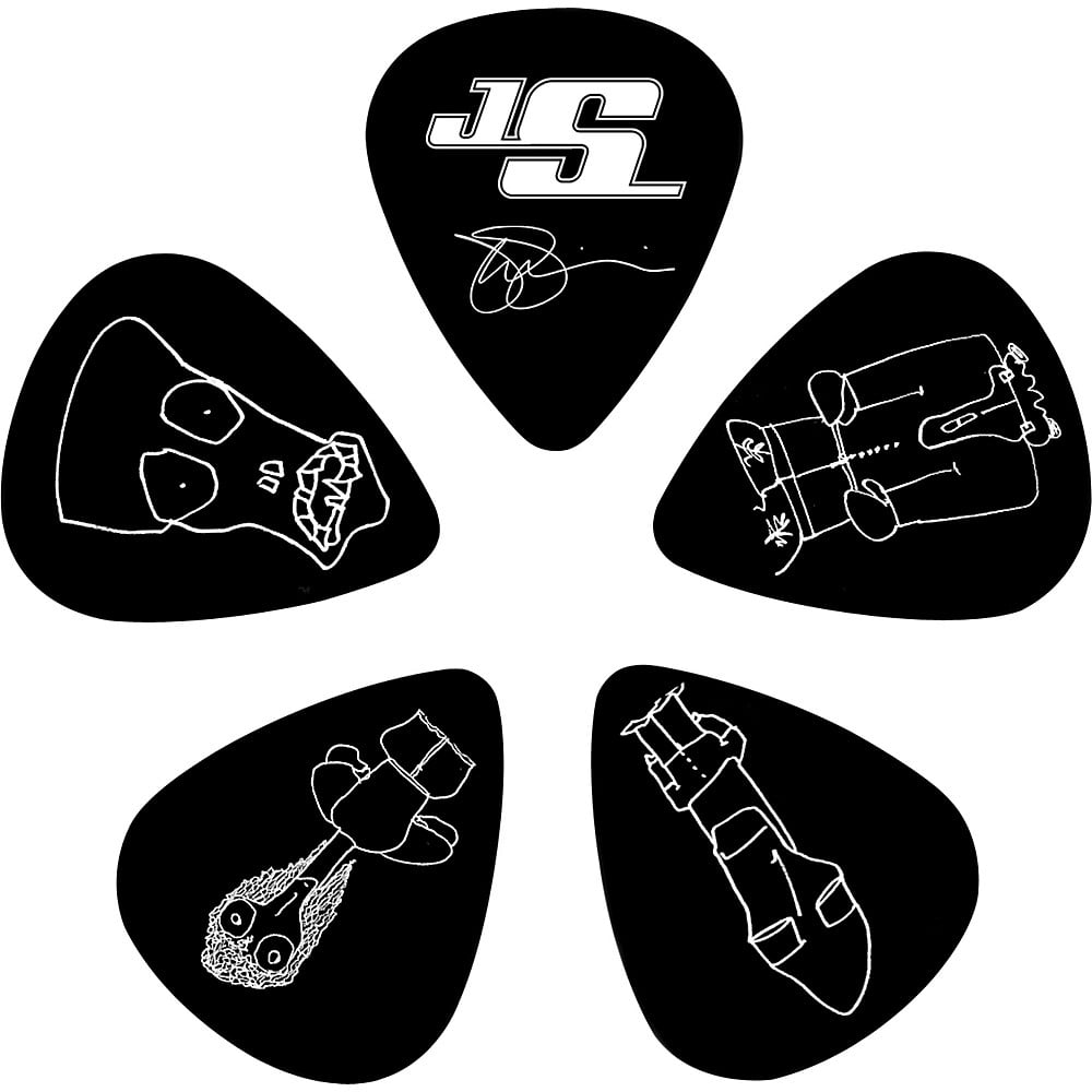 DAddario Planet Waves Joe Satriani Signature Guitar Picks 10-Pack Black Thin