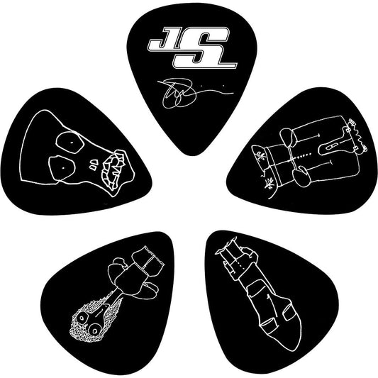 DAddario Planet Waves Joe Satriani Signature Guitar Picks 10-Pack Black Thin