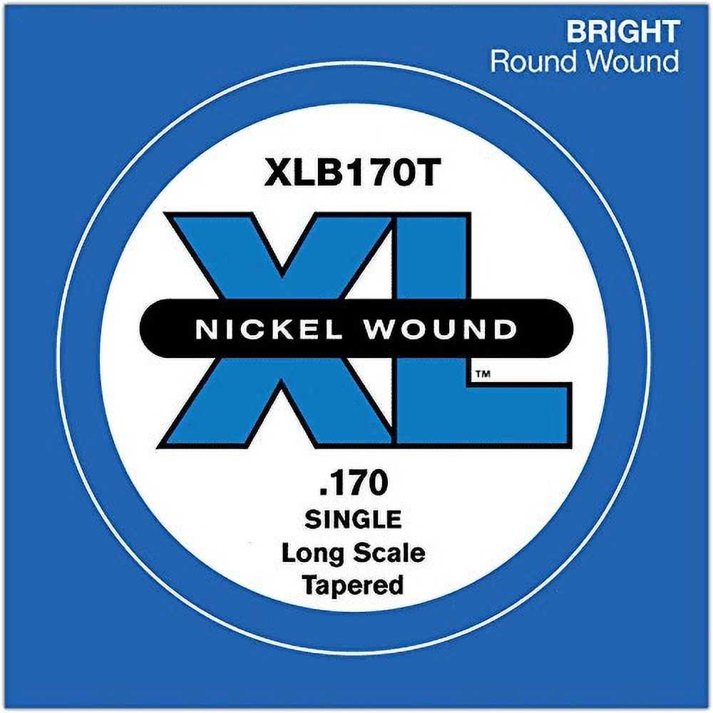 DAddario Xlb170T Nickel Wound Bass Guitar Single String, Long .170, Tapered