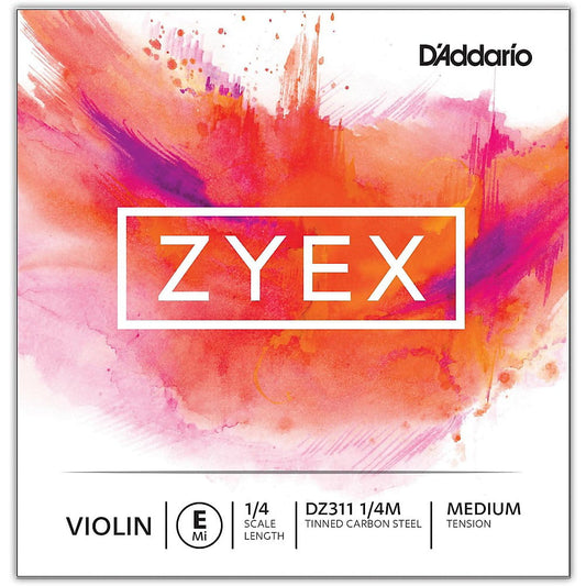 DAddario Zyex Series Violin E String 1/4 Size