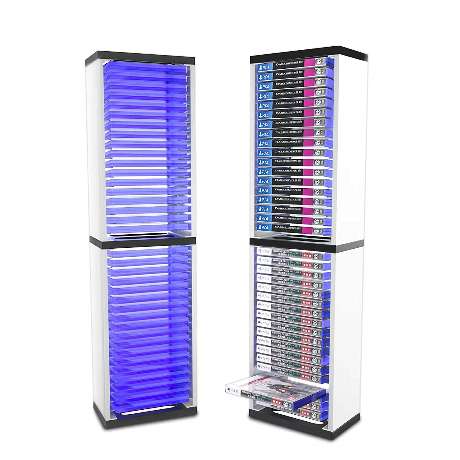 Game Card Box Storage Stand For Ps5 Xbox Games, Storage Tower For Xbox Game Card Box Holder Vertical Stand - For Video Games 36 