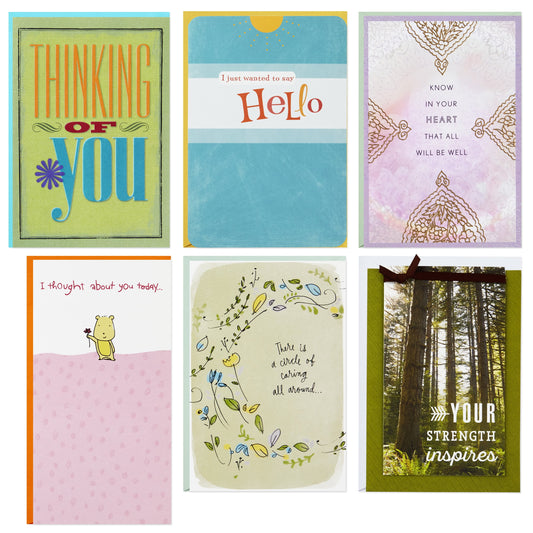 Hallmark Special Connections Thinking Of You Card Assortment (6 Cards And 6 Envelopes)