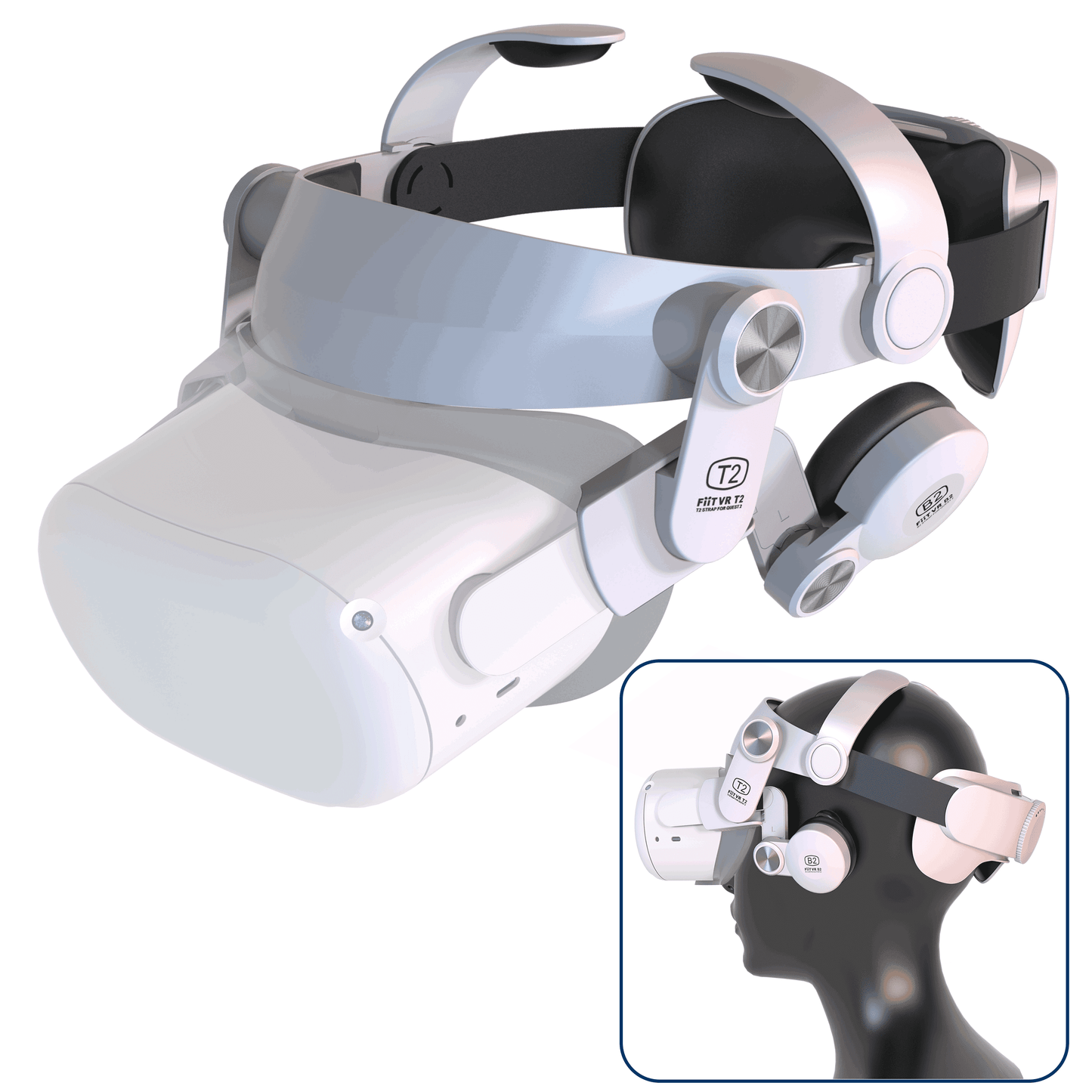 Metory Oculus Quest 2 Head Strap Set With Sound Earmuffs For Oculus Quest 2