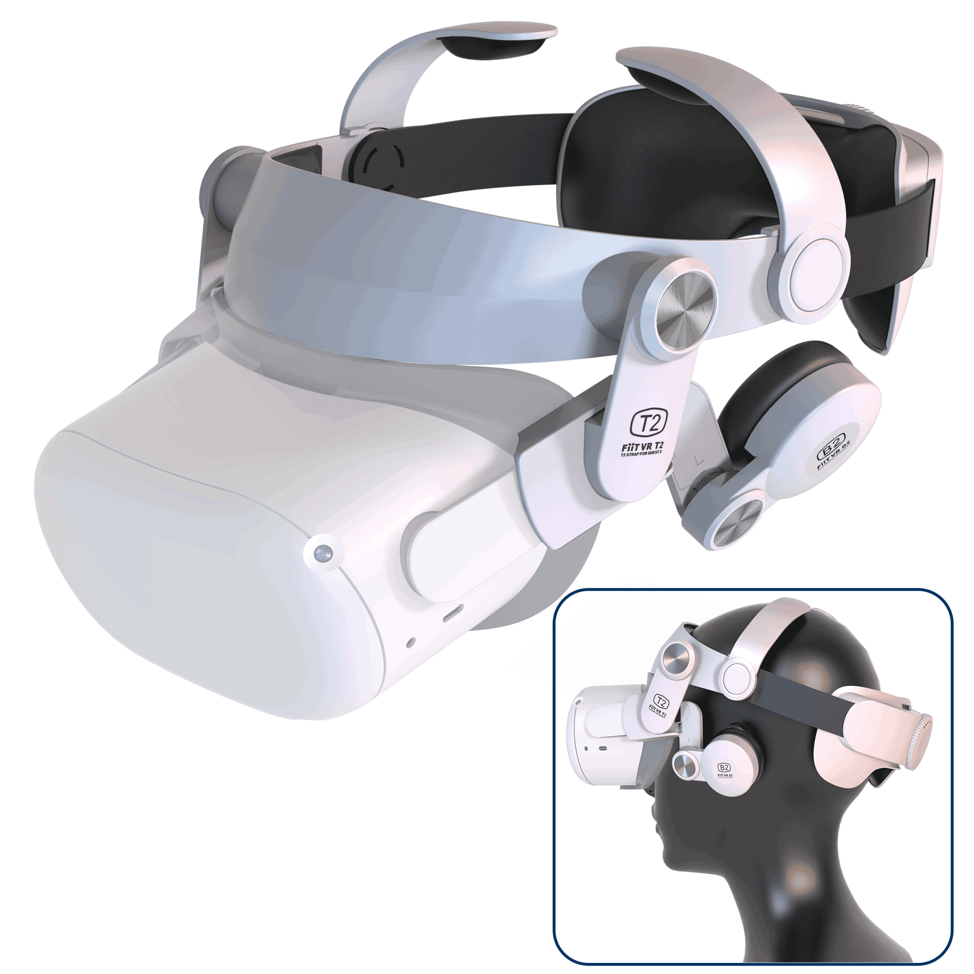 Metory Oculus Quest 2 Head Strap Set With Sound Earmuffs For Oculus Quest 2