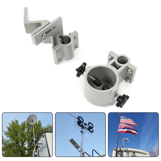 Kojem Adjustable Rv  Flag And Wind Sock Pole Mount For Ladders Satellite