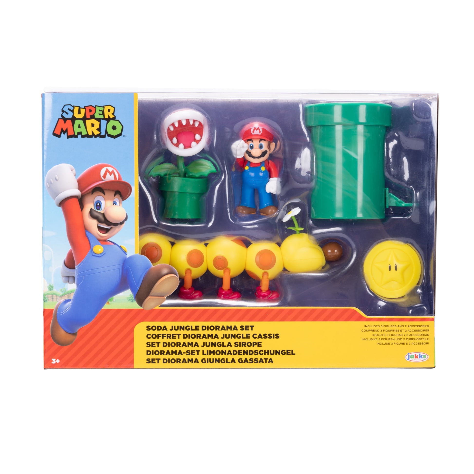 World Of Nintendo Super Mario 2.5 Inch Action Figure Playset Soda Jungle Diorama