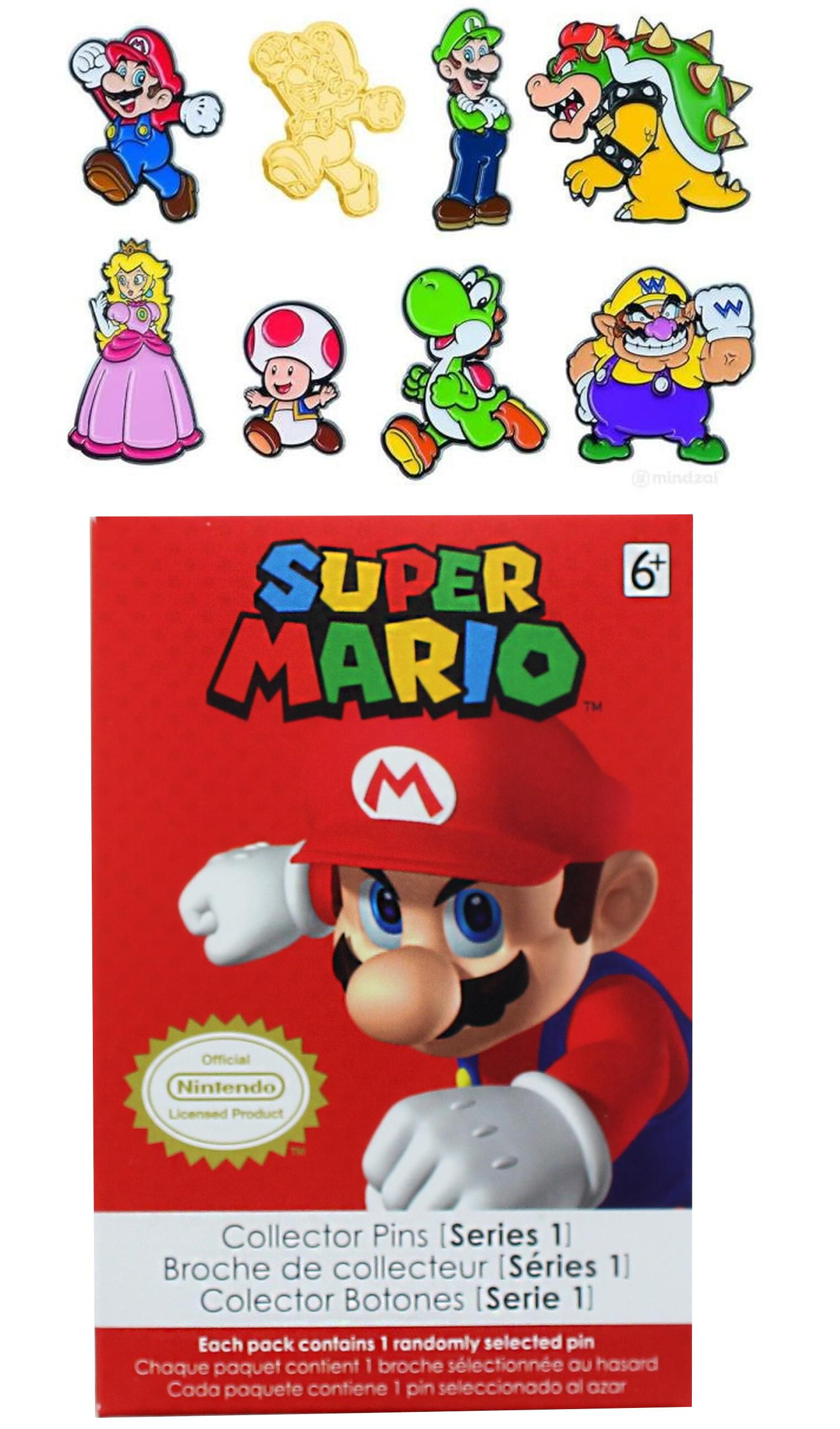 PowerA Super Mario Collector Pin - Randomly Selected Metal Pin, Series 1, Fun Collectible