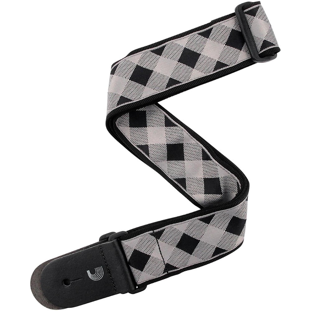 Planet Waves 2 Buffalo Check Guitar Strap, Grey