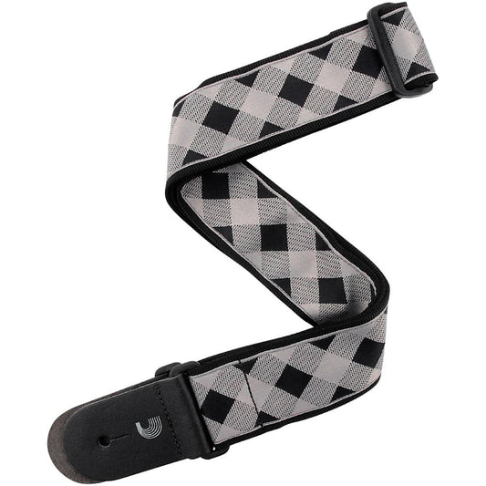 Planet Waves 2 Buffalo Check Guitar Strap, Grey