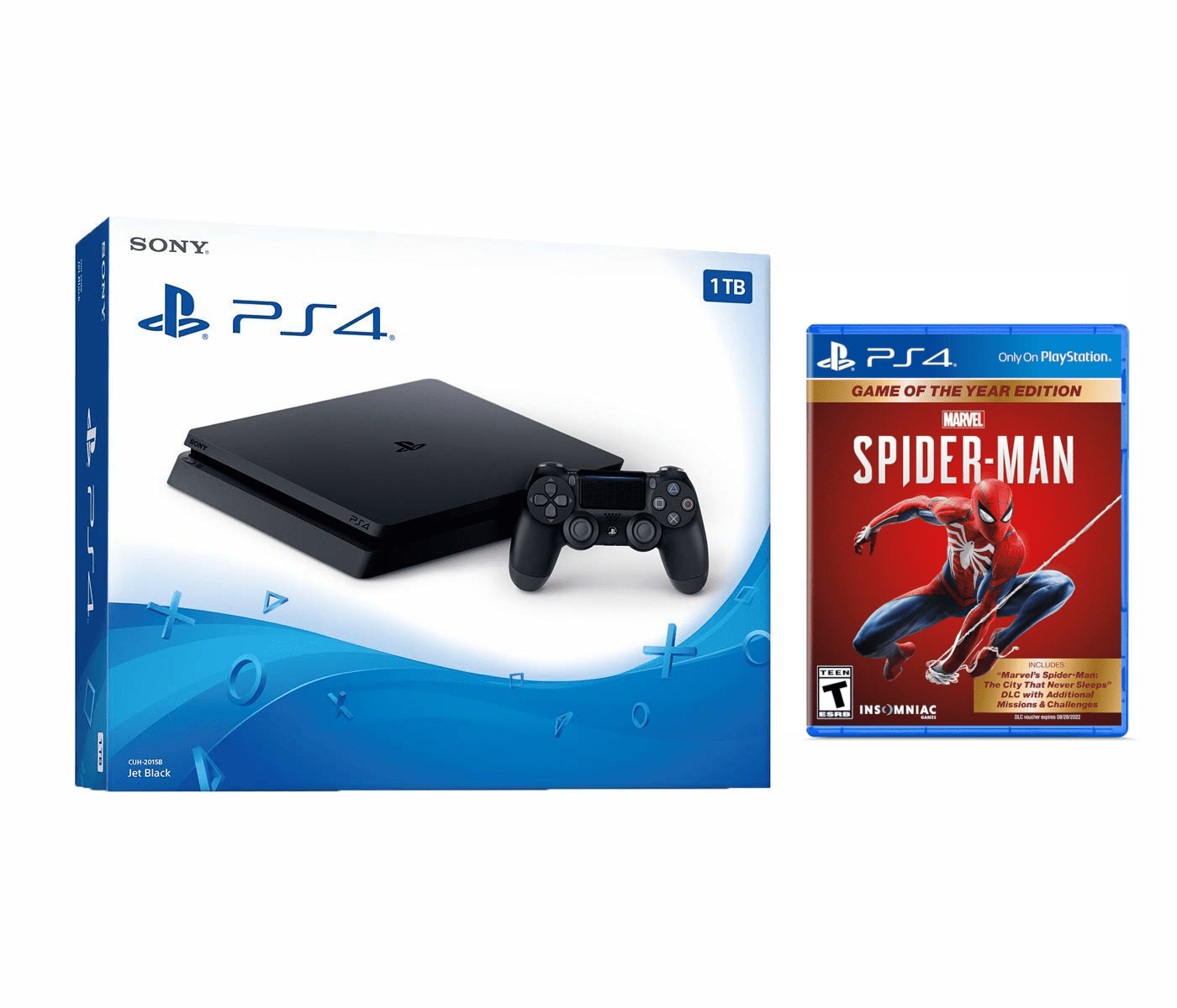 Playstation MarvelS Spider-Man Bundle: Playstation 4 Slim 1Tb Console - Black And MarvelS Spider-Man Game(Game Of The Year Edi