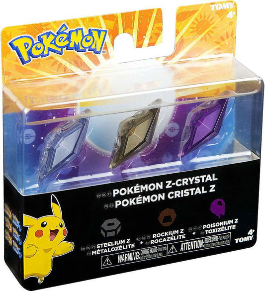 Pokemon Z-Ring Steelium Z, Rockium Z & Poisonium Z Crystal 3-Pack
