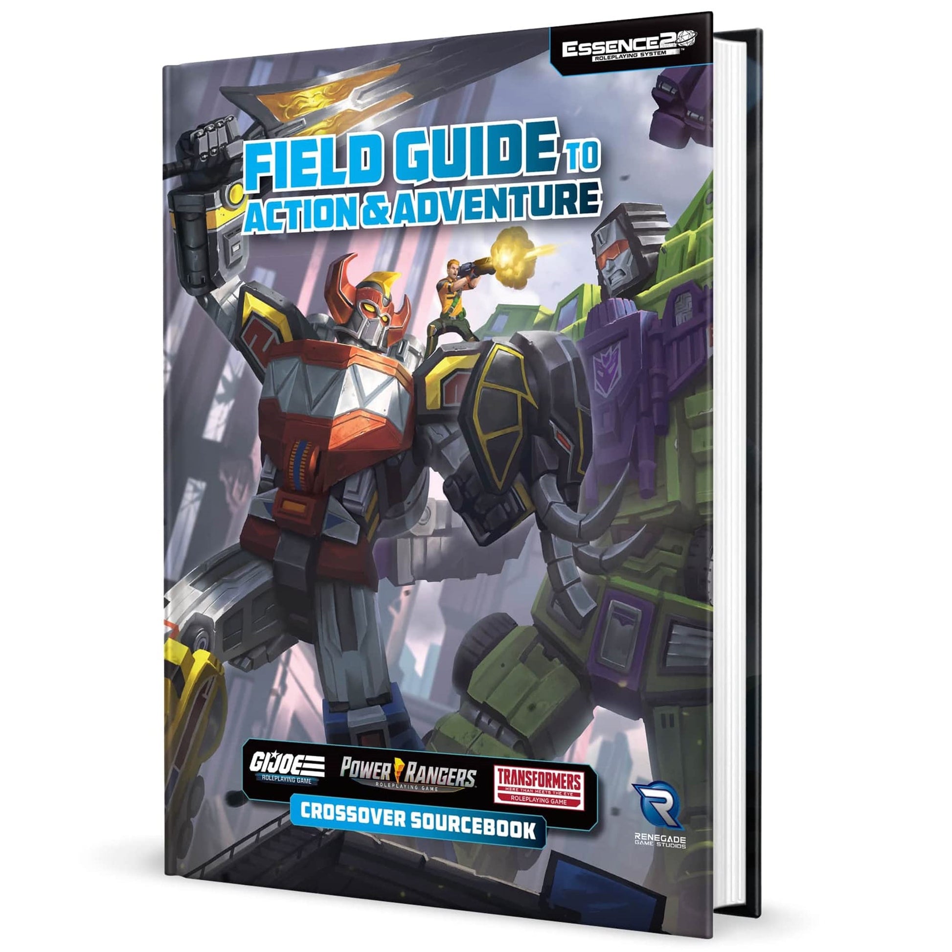 Renegade Game Studios Essence20 Roleplaying System Field Guide to Action & Adventure Crossover Sourcebook Power Rangers G.I. Joe