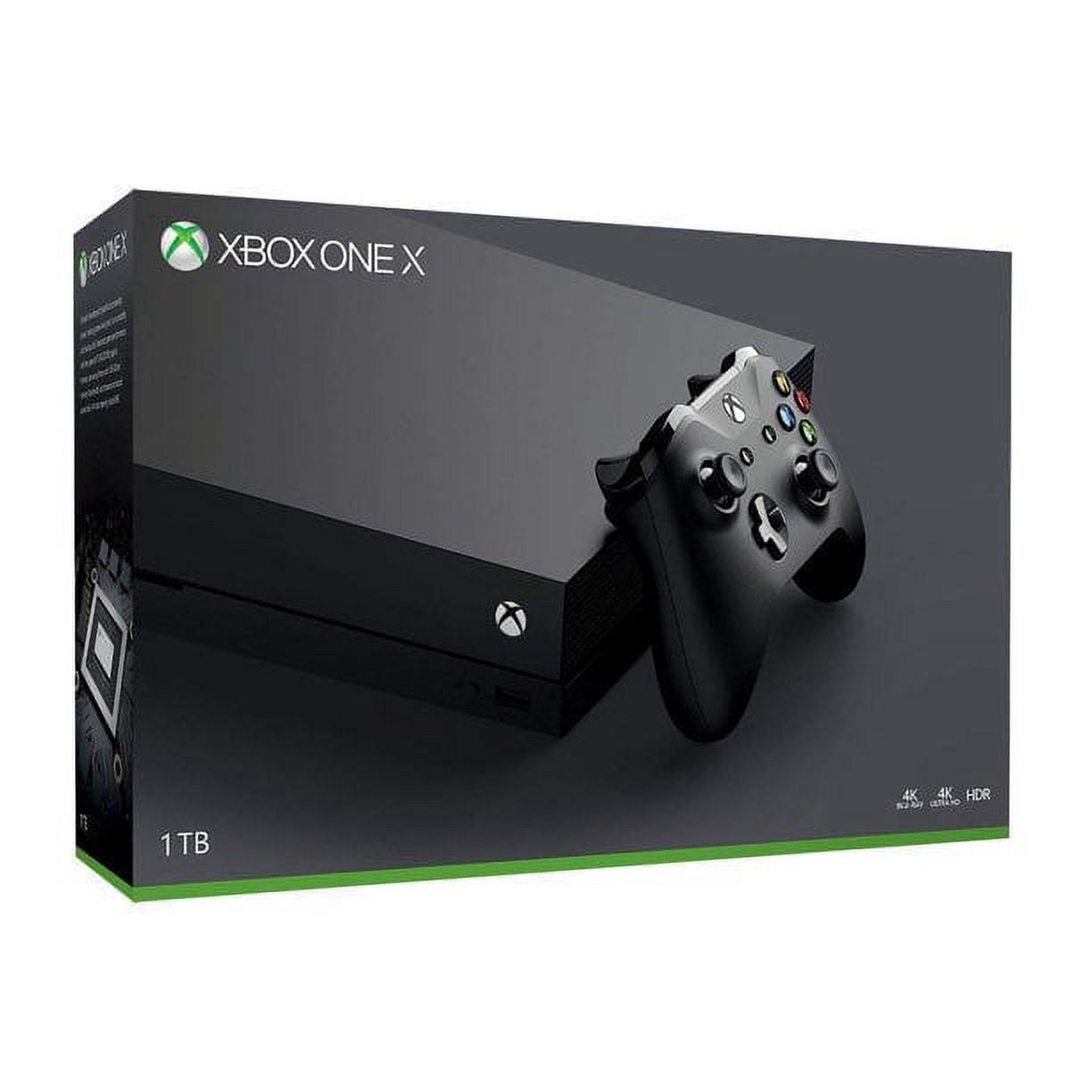 Restored Microsoft Xbox One X Console - 1Tb W/ Accessories - Black (Refurbished)