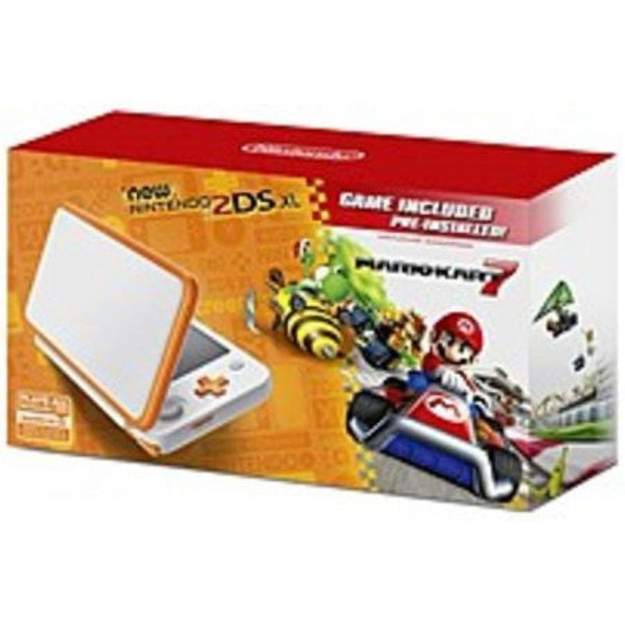 Restored Nintendo 2Ds Xl Handheld Game Console Mario Kart 7 White + Orange Jansoad1 (Refurbished)
