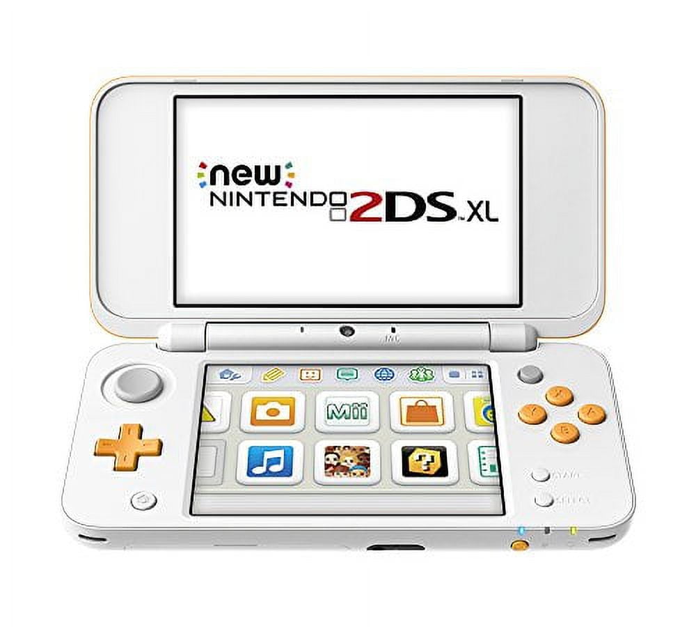 Restored Nintendo 2Ds Xl White Orange Gaming Console W/ Stylus Sd Card And Charger (Refurbished)