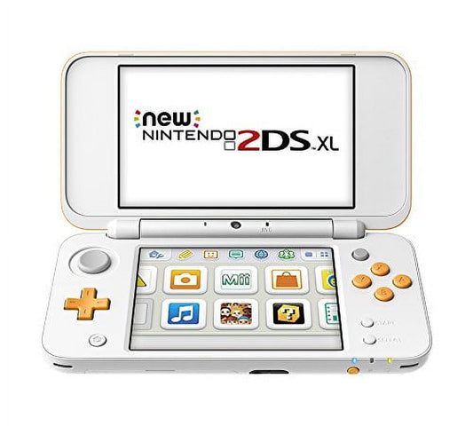 Restored Nintendo 2Ds Xl White Orange Gaming Console W/ Stylus Sd Card And Charger (Refurbished)