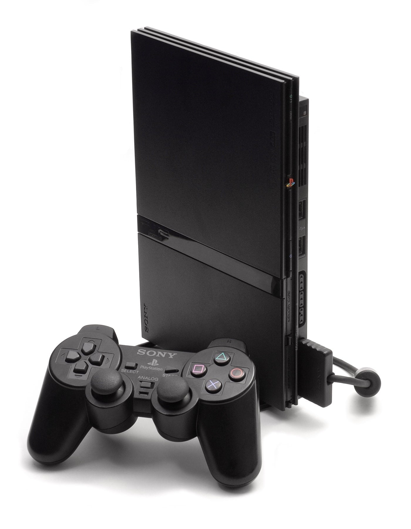Sony Playstation 2 Slim Console With Controller, 8Mb Memory Card, Black, (Refurbished)