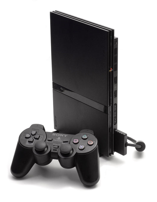 Sony Playstation 2 Slim Console With Controller, 8Mb Memory Card, Black, (Refurbished)
