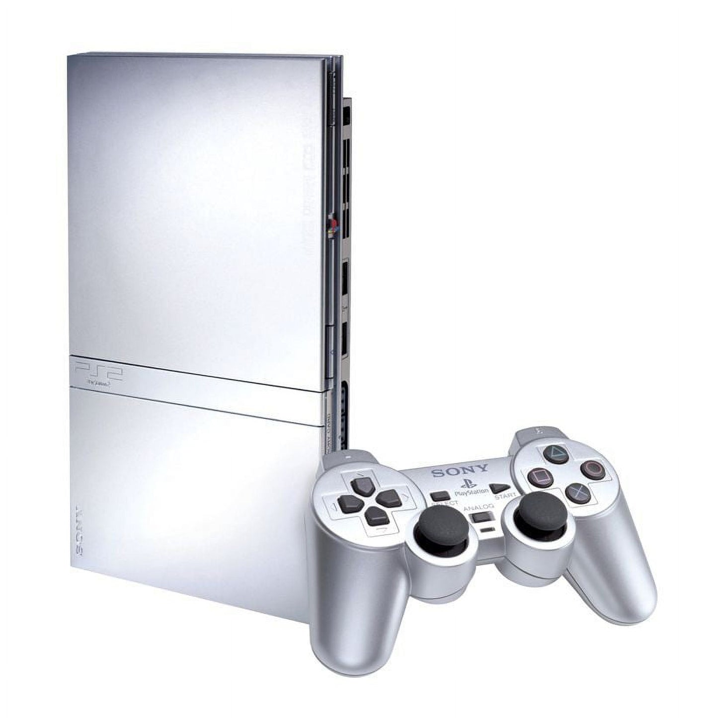 Restored Sony Playstation 2 Ps2 Slim Console (Satin Silver) With Matching Ds2 Controller (Refurbished)