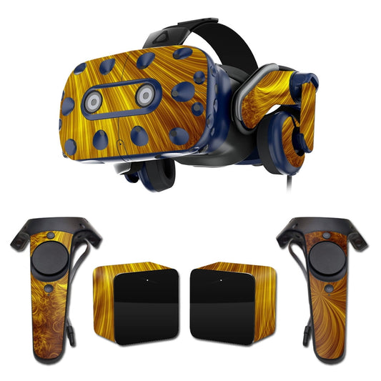 Skin Decal Wrap Compatible With Htc Vive Pro Vr Headset Sticker Design Golden Locks