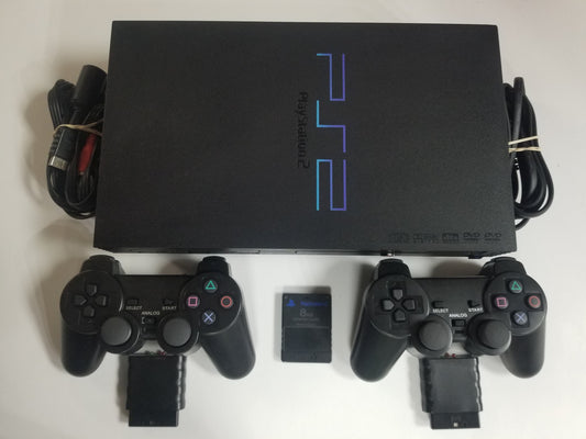 Pre-Owned Sony Playstation 2 Ps2 Console Bundle 2 Wireless Controllers E