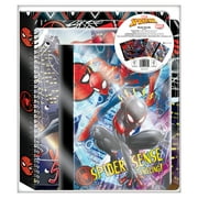 Spider-Man Stationery Bundle, 3-Ring Vinyl Binder, 1-Inch O-Rings, Notebook, Composition Book, Folder