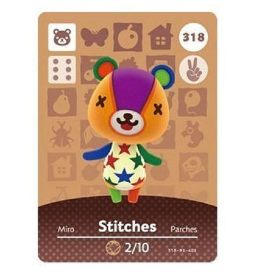 Stitches - Nintendo Animal Crossing Happy Home Designer Series 4 Amiibo Card - 318 - Walmart.Com