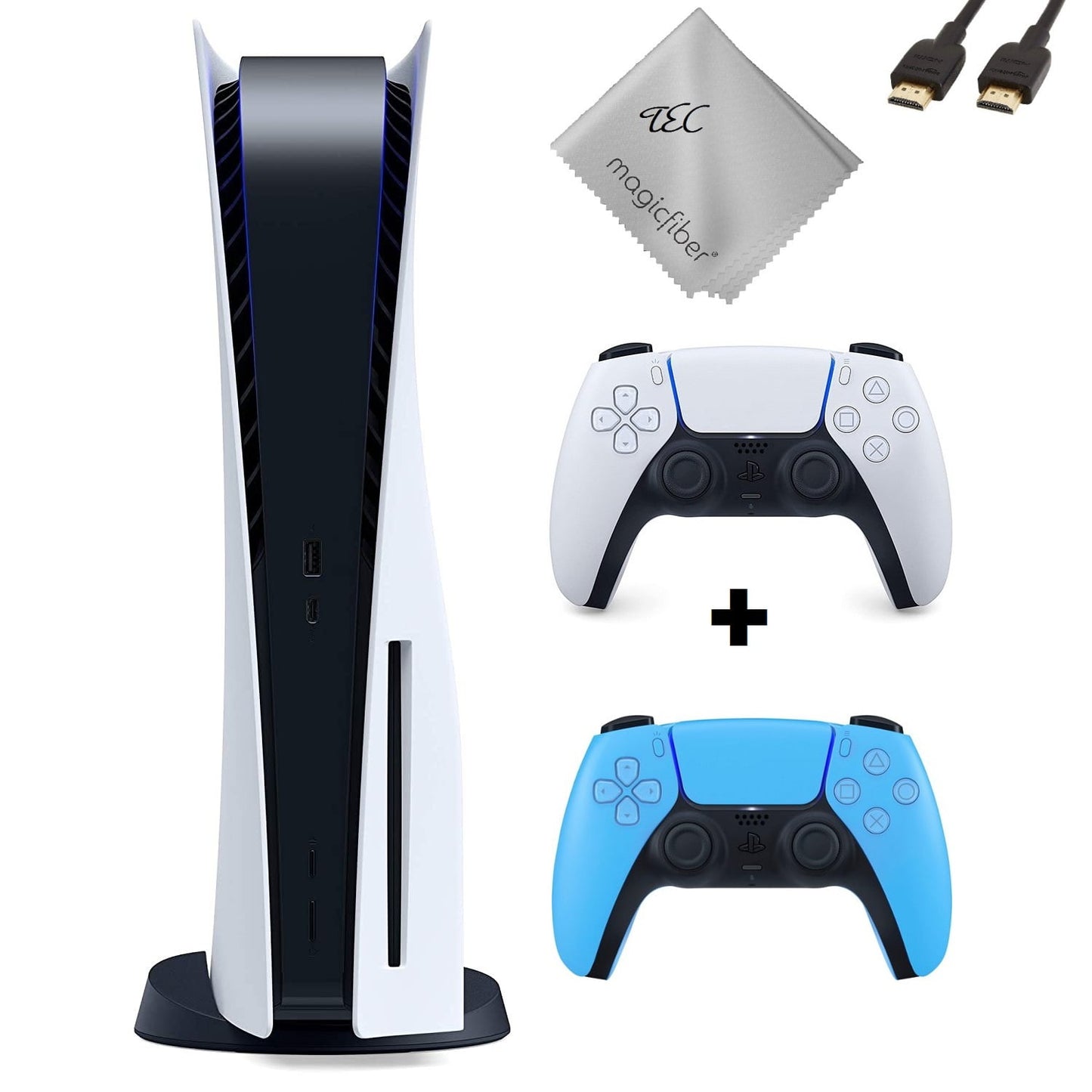 Tec Sony Playstation_Ps5 Gaming Console (Disc Version) With One Extra Controller Bundle