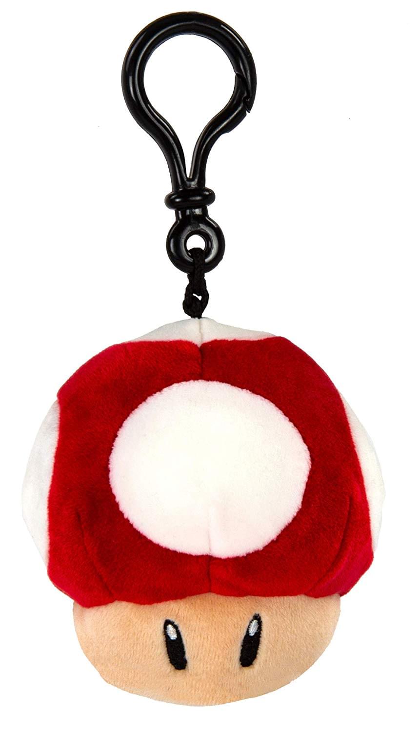 Nintendo Mario Kart Mocchi-Mocchi 4 Inch Plush Clip On - Super Mushroom