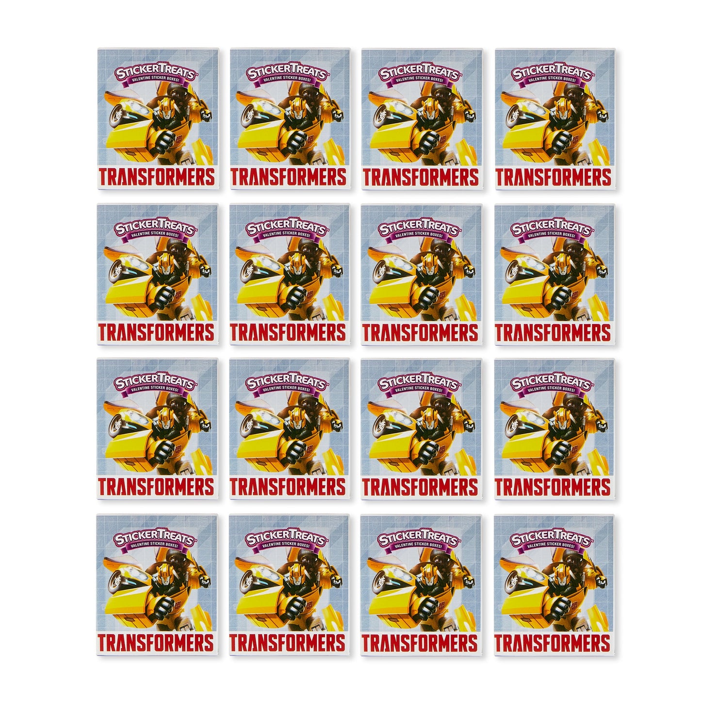 Transformer Sticker Treats, ValentineS Day, Party Favors, Greeting Card Set, Paper, 16 Count