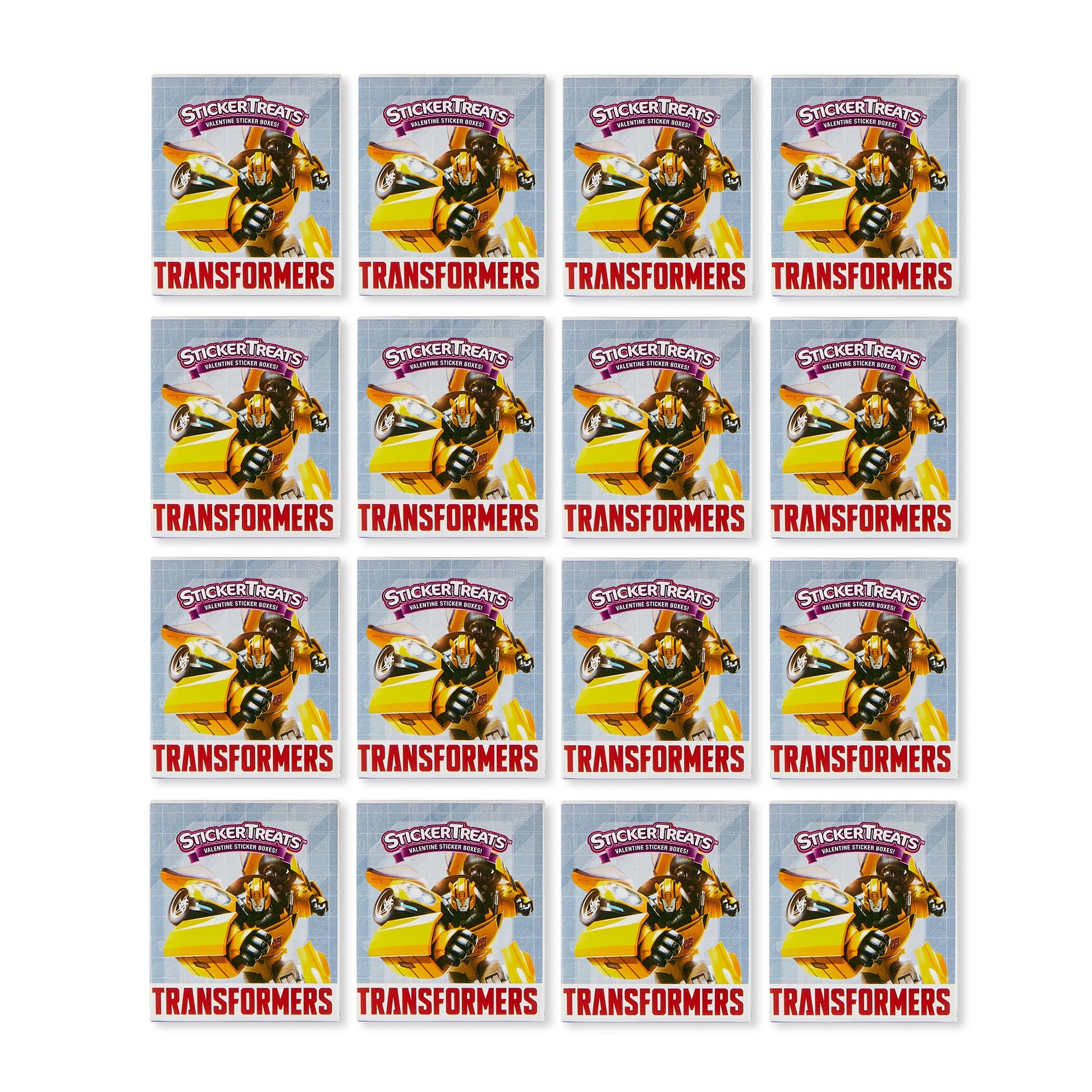 Transformer Sticker Treats, ValentineS Day, Party Favors, Greeting Card Set, Paper, 16 Count