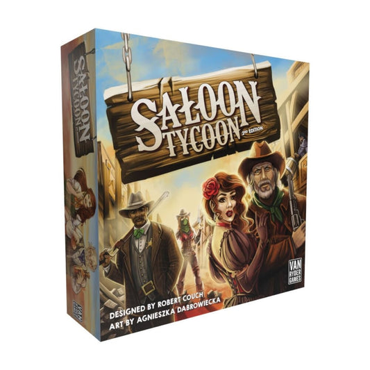 Van Ryder Games Saloon Tycoon 2nd Edition - A Board Game 2-4 Players - Board Games for Family 40-80 Minutes of Gameplay - Games 