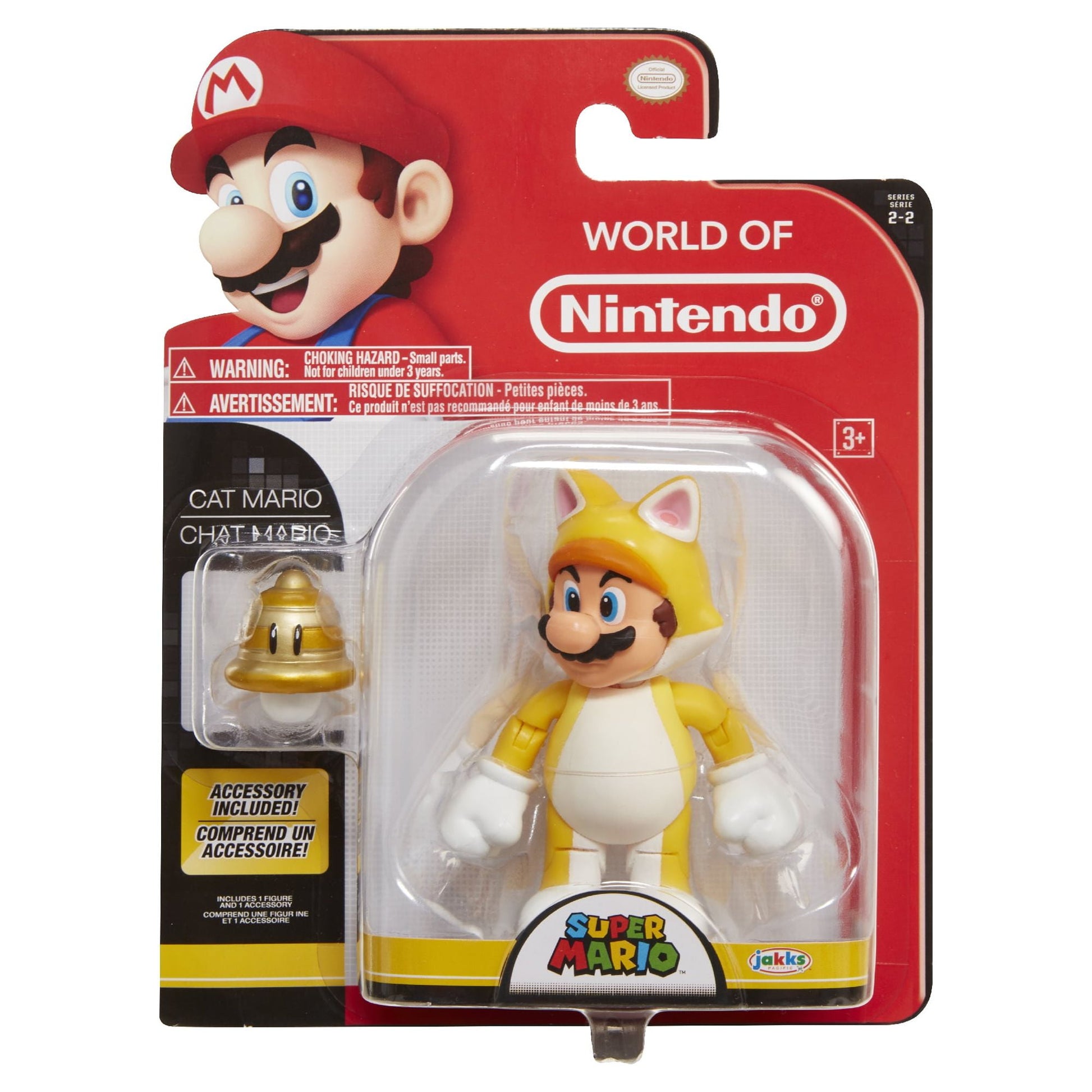 World Of Nintendo 4 Figures Cat Mario W/ Bell
