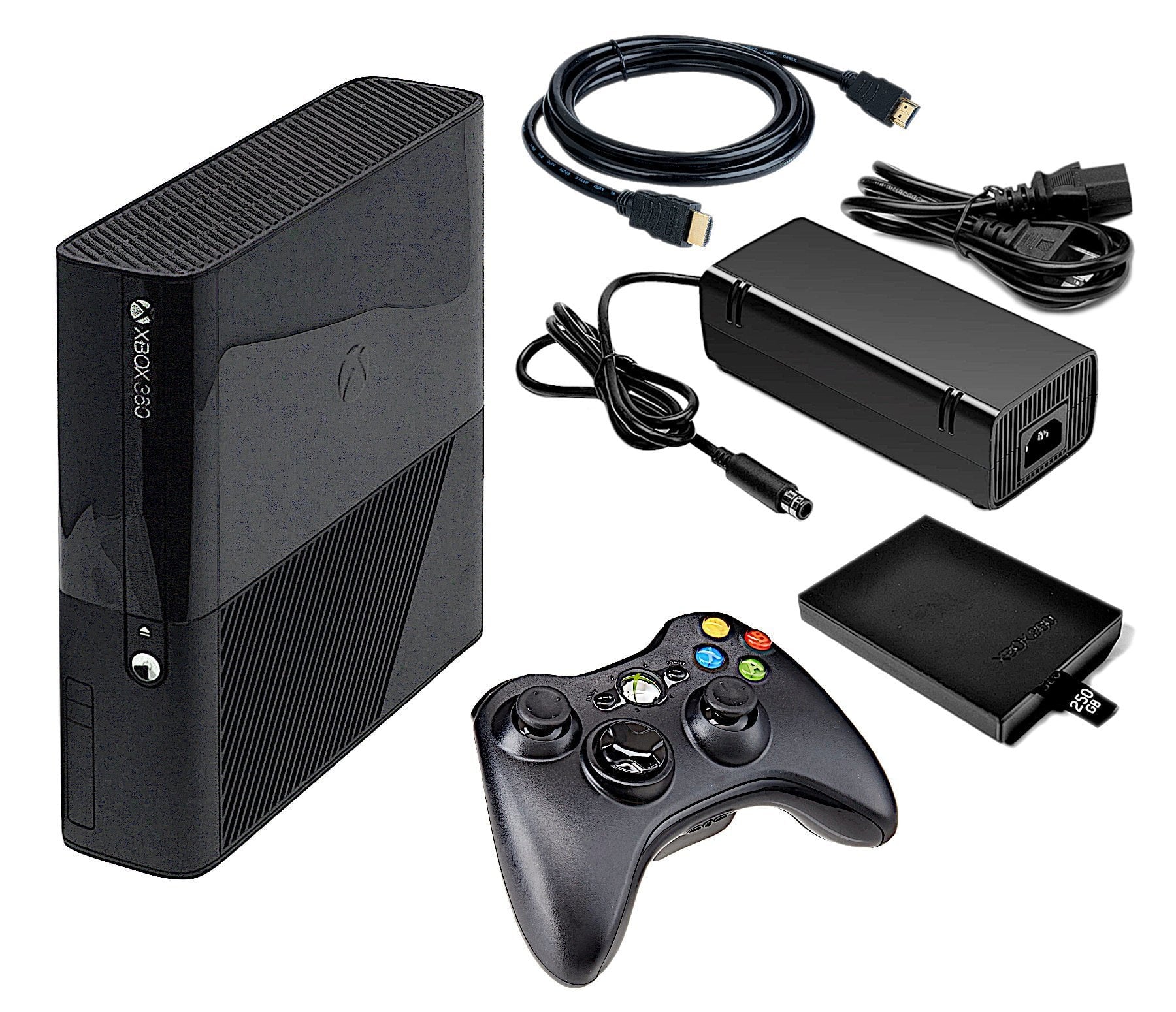 Pre-Owned Xbox 360 Console Model E Black 250Gb - 1 Wireless Controller [Used ]