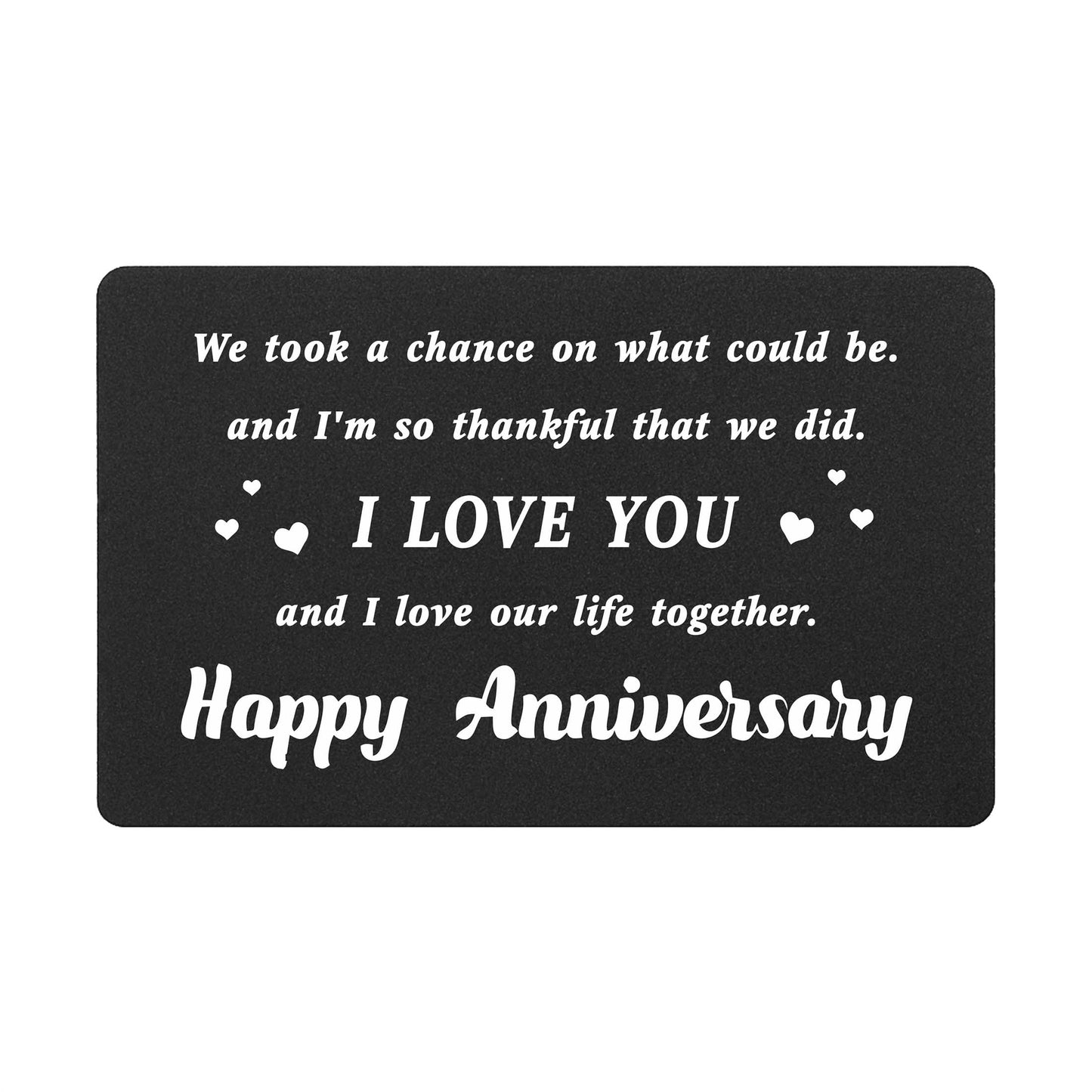 Yobent Anniversary Card, Anniversary Gifts For Women, Metal Anniversary Card