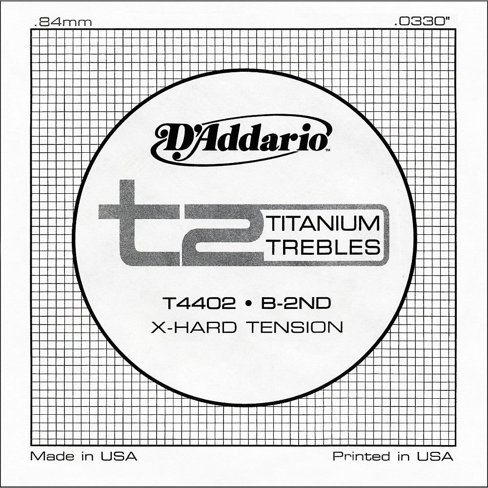 DAddario T4402 T2 Titanium X-Hard Single Classical Guitar String