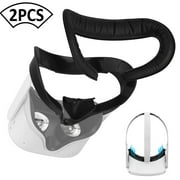 Face Cover Pad For Oculus Quest 2, Eeekit 2 Pcs Sweatproof Facial Interface Bracket & Pu Leather Foam Face Cushion Compatible Wi