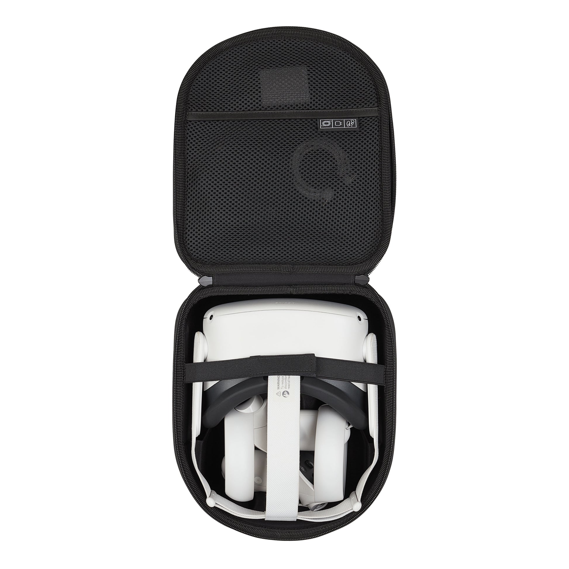 Onn. Hard Shell Case, Black For Meta Quest 2